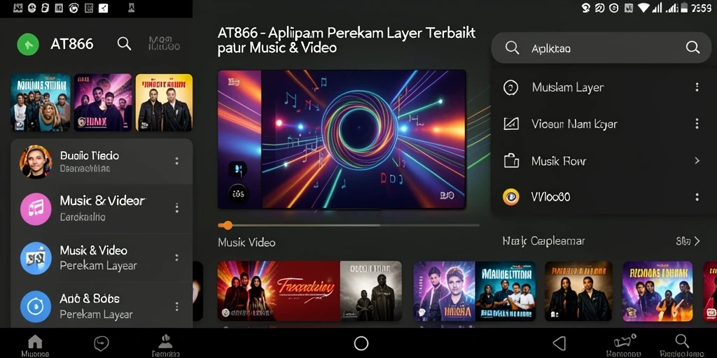 Antarmuka aplikasi Perekam Layar AT866 yang mudah digunakan.