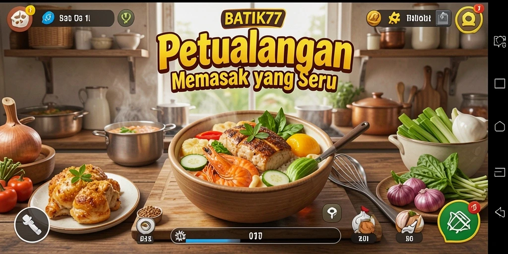 Antarmuka memasak yang menyenangkan dan interaktif di BATIK77.