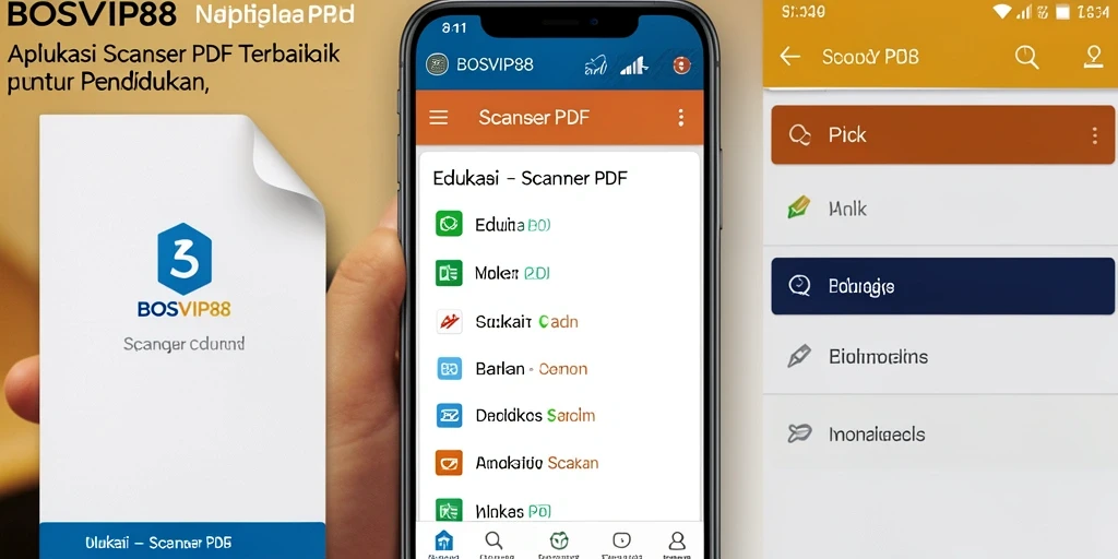 Antarmuka aplikasi BOSVIP88 untuk Scanner PDF yang intuitif dan mudah digunakan.