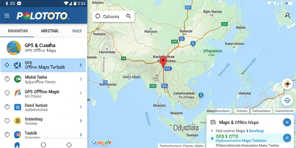 Antarmuka POLOTOTO yang sederhana dan intuitif untuk GPS Offline Maps.