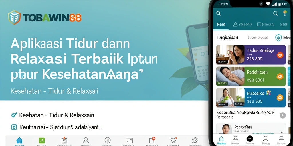 Antarmuka TOBAWIN88 yang intuitif dan menenangkan untuk tidur.